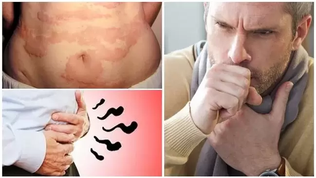 Les allergies, la toux et l'enflure sont des signes de dommages causés au corps par les vers. 
